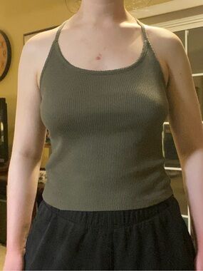 Target brand dark olive green casual tank top
